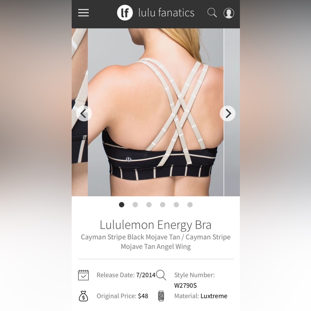 lululemon athletica Black Sports Bra with Mojave Tan Crisscross Straps